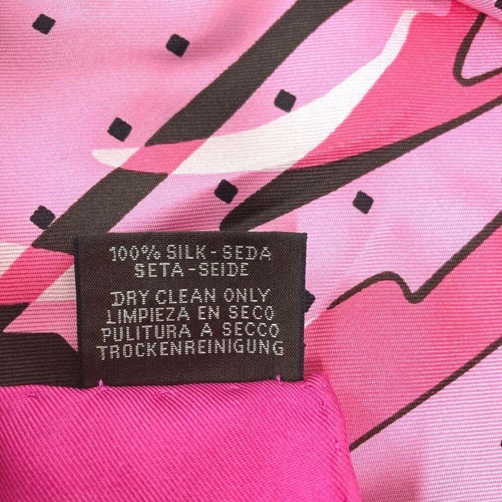 HERMES Authentic Pink Silk Scarf - Picture 6 of 13